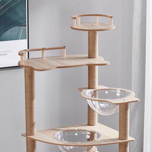 猫爬架小户型不占地猫爬架小型实木猫爬架猫窝猫树一体家用节约空