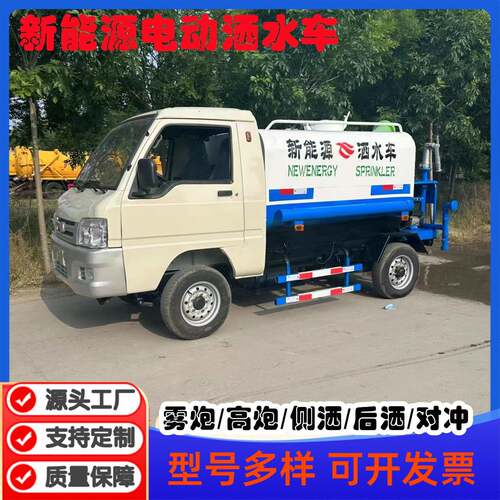 小型电动洒水车工地用园林绿化柴油三轮雾炮新能源喷雾