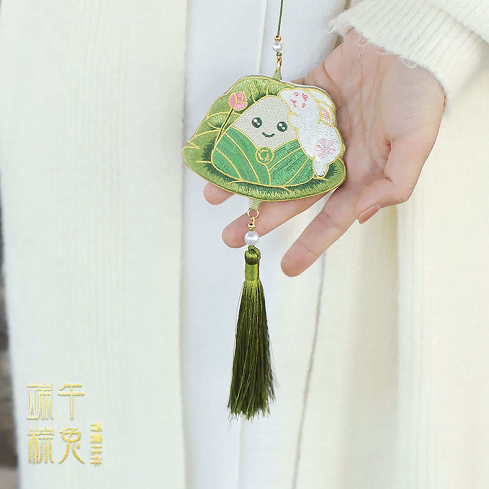 端午粽子香囊挂件古风刺绣布艺荷包汉服配饰挂脖香包空袋