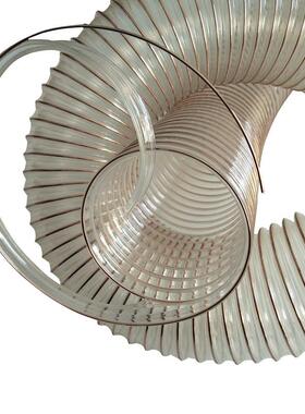 现货供应内径Φ254mmPU材质风管钢丝螺旋管雕刻机吸尘透明管道