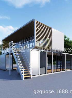 新农村建设可移动二层苹果舱民宿太空舱酒店集装箱集成景观房屋