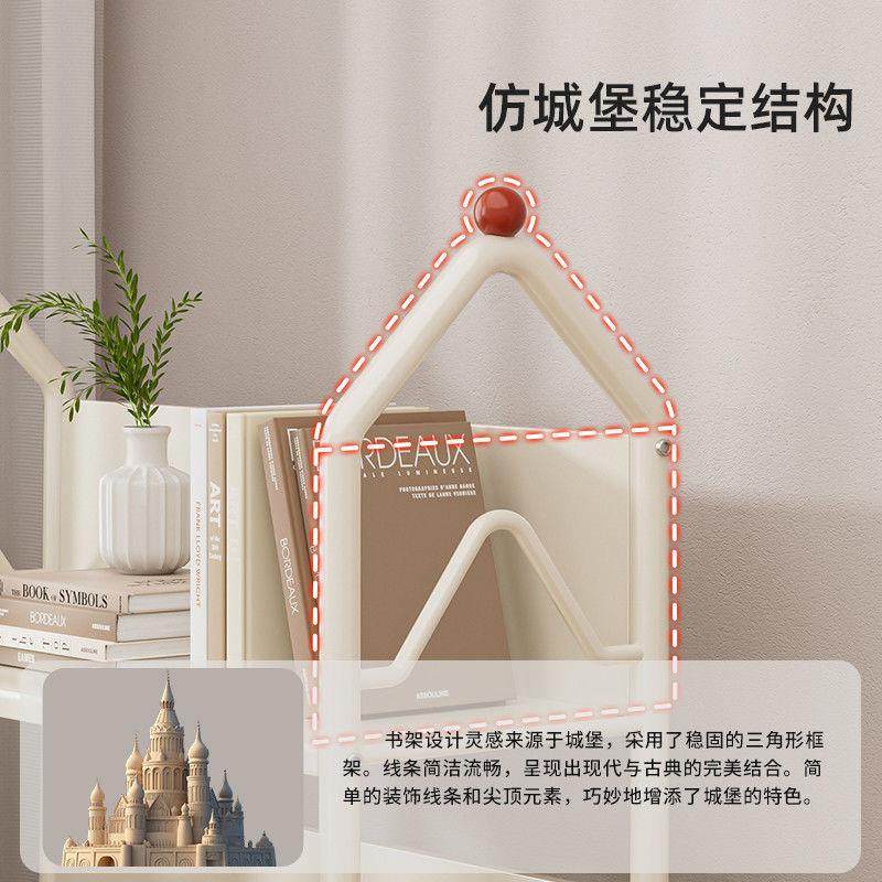 可架移动城堡书架落地置物立多层书本收式纳架子客书桌MOD旁厅储