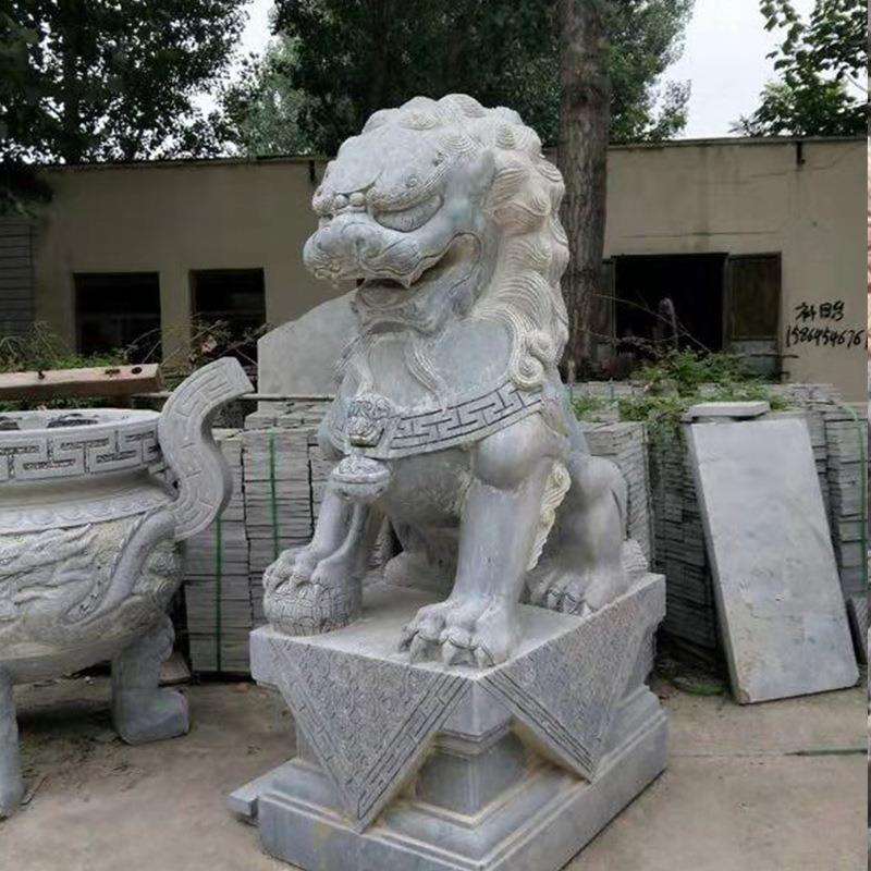 大量供应花岗岩石雕狮子 仿古景观石雕动物 公司酒店门口石雕狮子