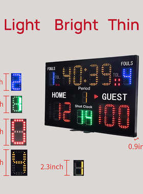 带投篮时钟的充电电子篮球Scoreboard 自定义进攻时钟数字记分牌