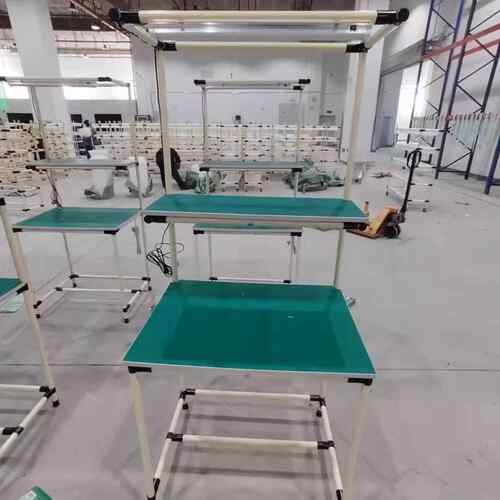 带灯工作台精管防静台线管GTB操作台双益棒层打电包台无尘车间
