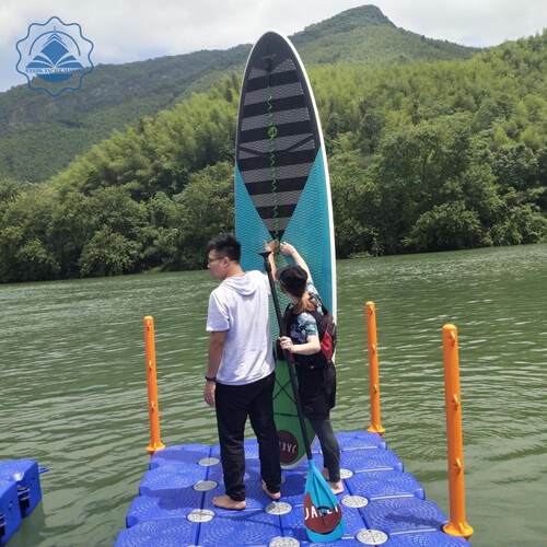 排海式上鱼养鱼网箱浮筒浮桶平台游装配游泳池拆装式泳FT-01池水