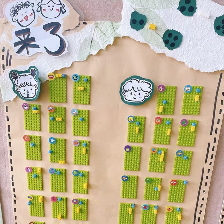 幼儿园签到墙环创材料装饰班级区角区域进区牌墙面教室主题布置