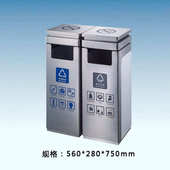 酒店垃圾桶商场大号分类室外用大容量户外桶不锈钢不锈钢防臭双联