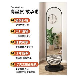试衣门后镜子宫廷风旋转一体落地镜卧室挂衣架穿衣镜全身镜家用大