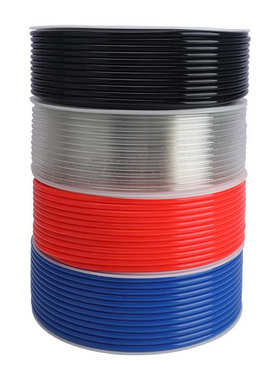 610进口/高压/ pu4气泵料pu/蓝黑12/透明气动/气管红/81416mm软管