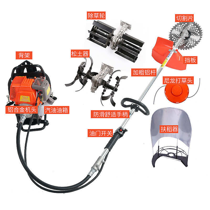 四冲程背负式多用途割草机 除草机割灌机厂家 批发稻谷水稻收割机