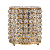 欧式 水晶轻奢圆形桌面高档卷纸筒创意简约客厅茶几收纳盒餐巾纸盒