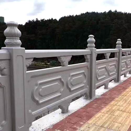 现货供应仿大理石景区河道围栏钢筋混泥土防护栏