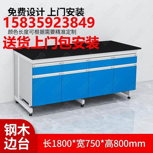 实验台化验室用医院用器皿柜实验室用上门安装试剂架全钢实验台