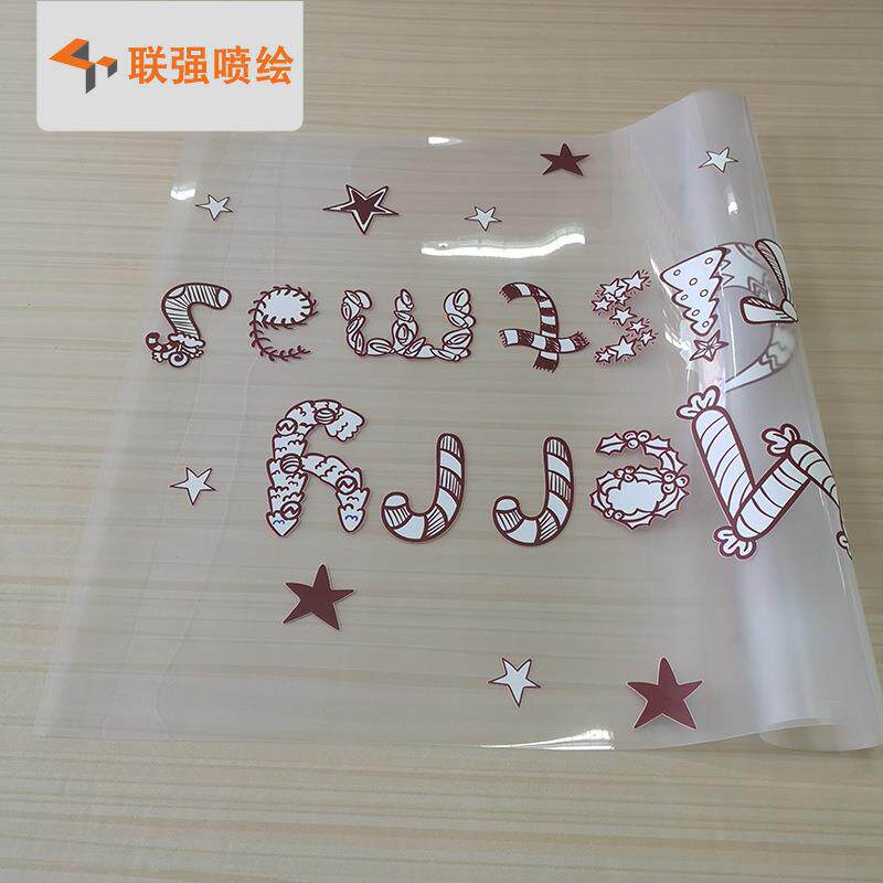 深圳厂家供应彩白彩打印uv超透膜喷绘制作 玻璃贴透明车贴喷绘