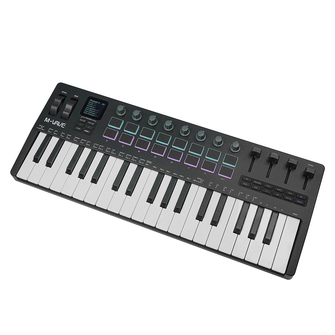 SMK-3PJ17932/7PO37键盘合器MID成I带音源键盘控制器便编携R电音