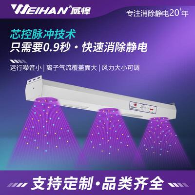 WH-5803悬挂式三头离子风机工业静电消除器多头除尘设备