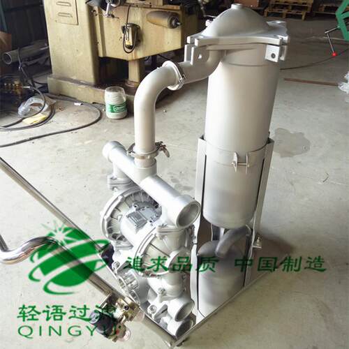 上海直销小推车不锈钢龟背式过滤器带隔膜泵2号机胶水过滤器