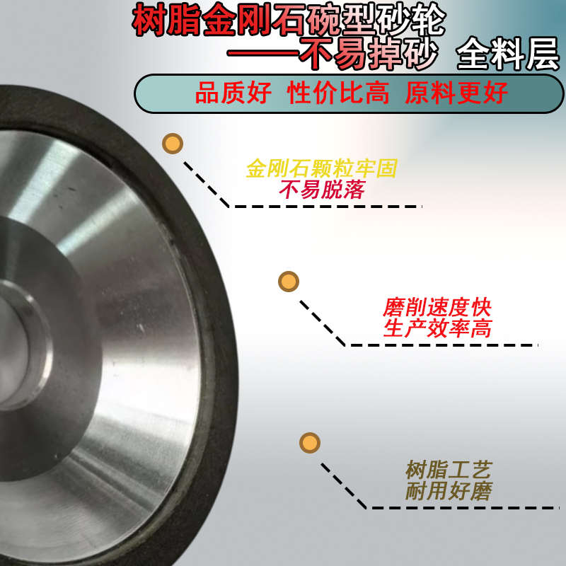 树脂碗型砂轮金刚石砂轮磨刀机磨床磨钨钢陶瓷玻璃锋利耐用