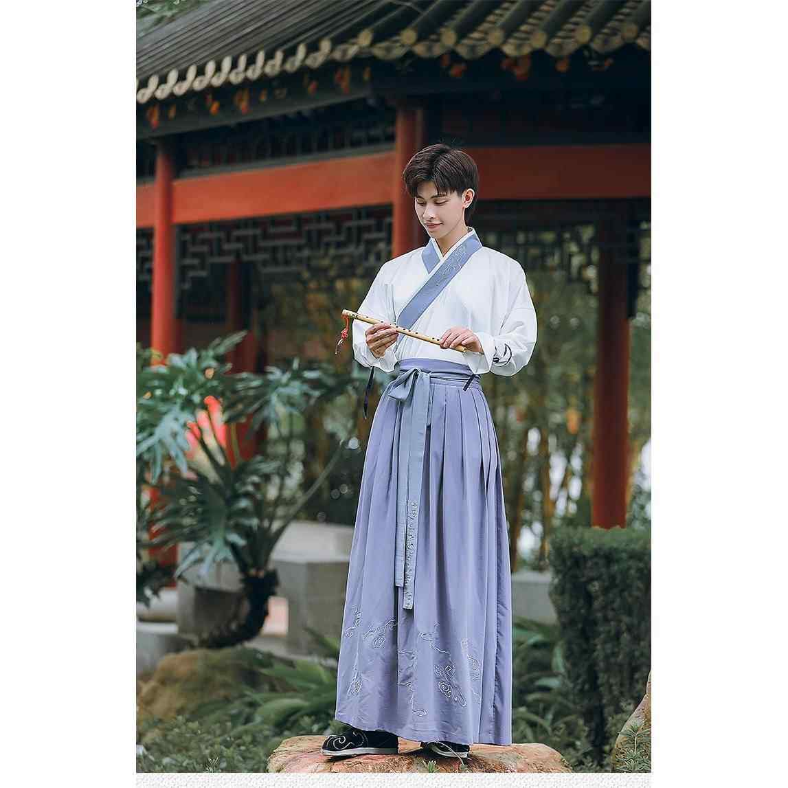 高档出租男汉服年中国风演出服古风学生晚运动会入场朗诵班服中秋