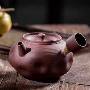 景德镇侧把紫砂煮茶壶家用泡茶壶烧水壶纯手工跳盖壶可电陶炉明火