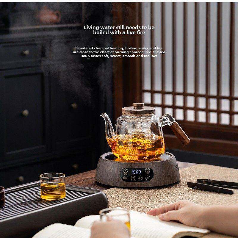康米新型电陶瓷炉茶具经典小陶瓷炉水锅炉耐热玻璃蒸茶炉电炉