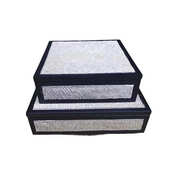 首饰盒间现代马毛皮质 奢盒饰品轻衣帽斑点马毛样板房收纳盒摆件