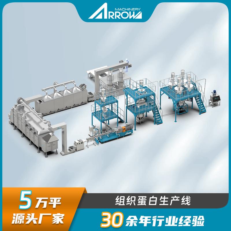 真诺智能组织拉丝蛋白设备手撕素肉挤压机植物蛋白肉生产线