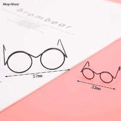 2/5/10pcs/set Fashion Retro Doll Glasses Round Frame