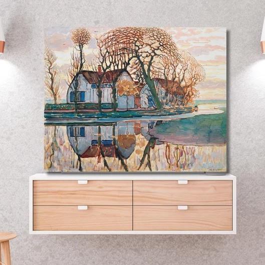 艺术装饰画挂画墙壁风景书房简约客厅卧室床头画乡村无框画田园