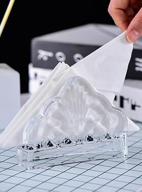 欧式创意水晶玻璃纸巾架商务名片架简约现代酒店咖啡厅餐厅酒吧餐