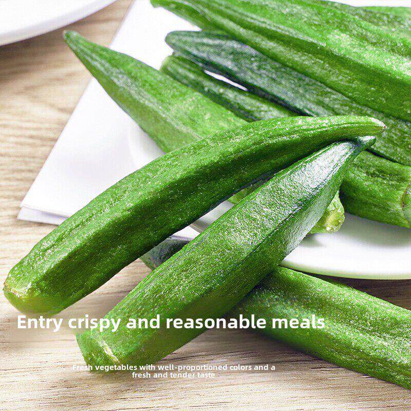 蘑菇脆皮秋葵脆皮小吃水果和蔬菜脆皮蔬菜混合包装冻干水果和蔬菜