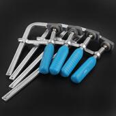 威达胶F夹铬夹钢锻柄钒造G字夹木工持工具模具威达胶柄固定五金工