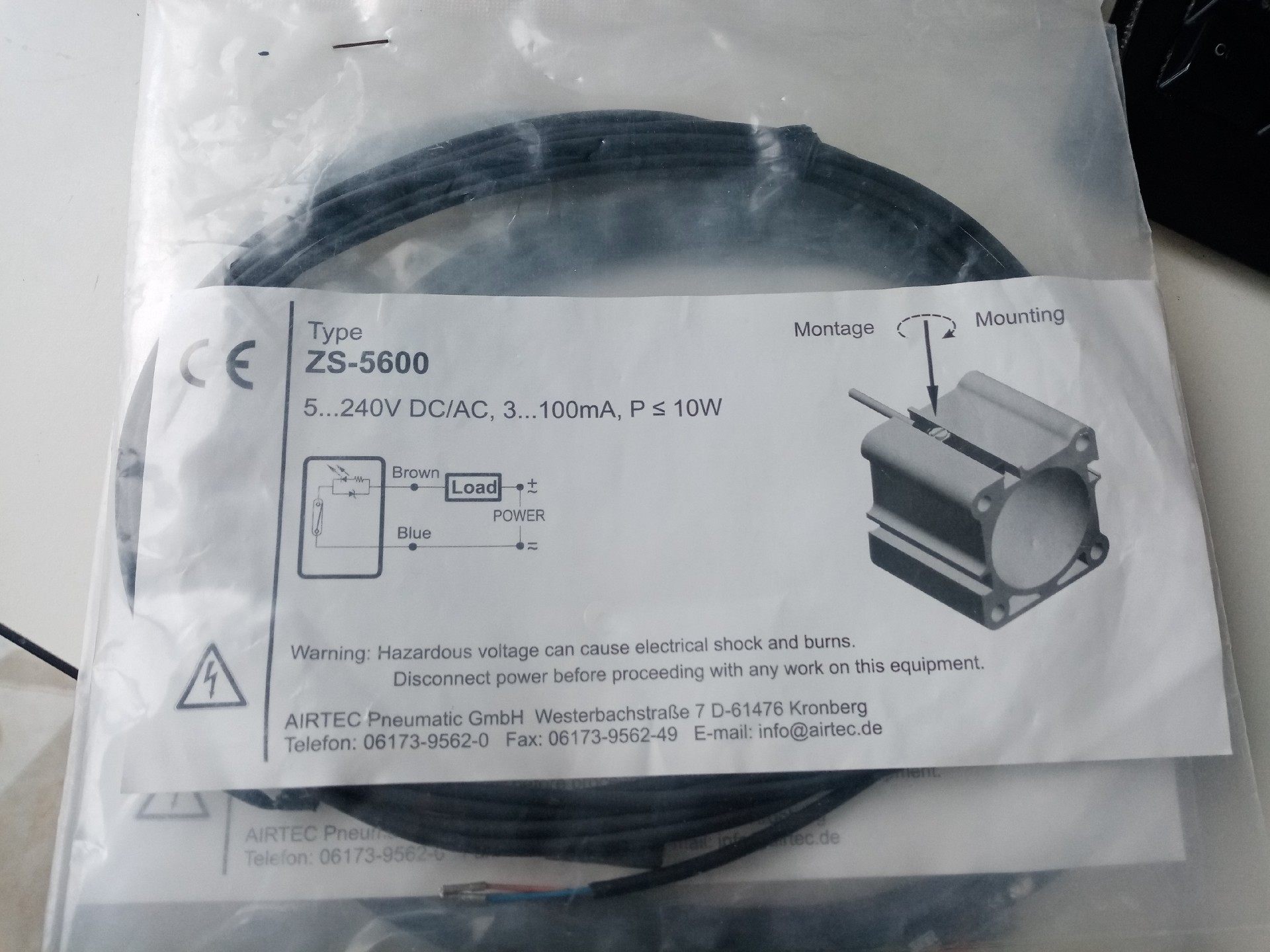 德国airtec气缸传感器ZS-5600    5700，全