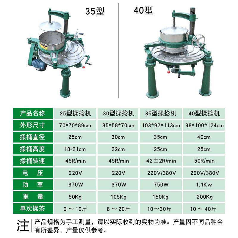 佳友茶叶揉捻机动揉茶机型茶绿茶红揉条机253035大中小电家用不锈