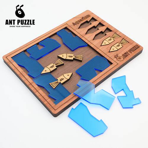 蚂蚁拼图超难烧脑puzzle儿童玩具游戏10级难度高智商木制水族馆