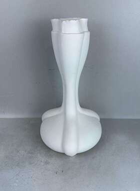 现代简约白色陶瓷花瓶干花摆件创意家居饰品室内餐厅桌面现代轻奢