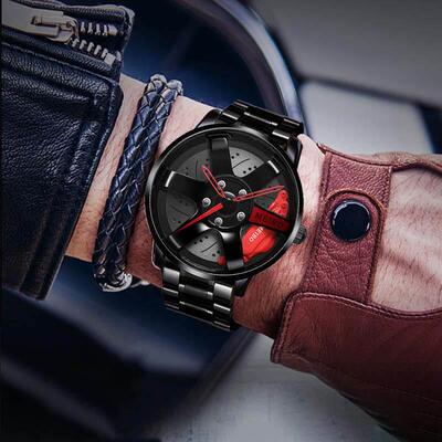 Wheel Style Automatic Movement Watch Men