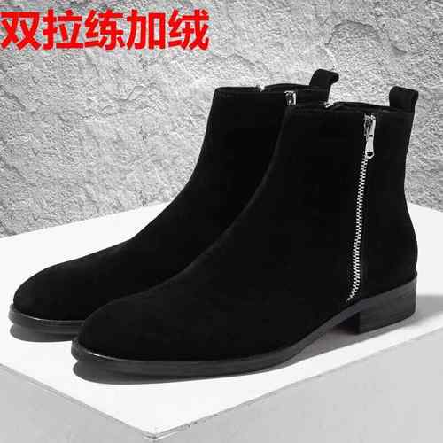 正品男鞋子024年新款冬季英伦切尔靴男靴子西马丁2靴帮皮鞋棉鞋短