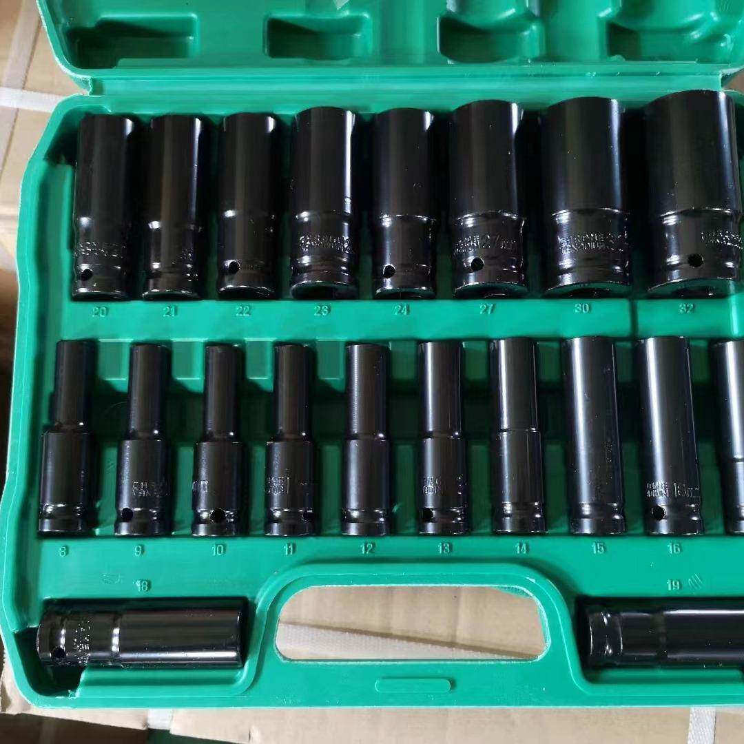 新款直销气动小风炮加长套筒10件套电动扳手套筒头8-24mm加长型内