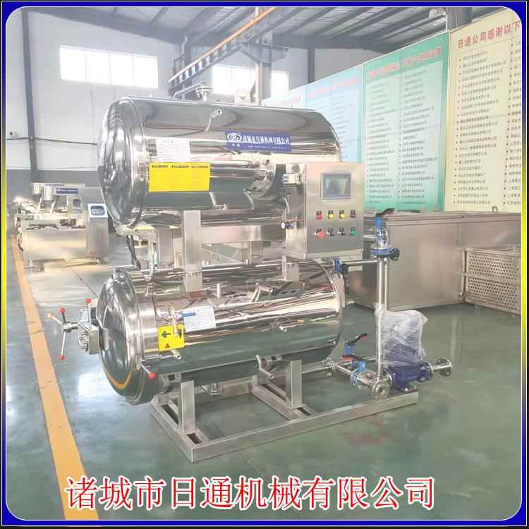 小型鸭蛋蒸煮锅不锈钢卧式鸭蛋杀菌锅电加热高温高压卤蛋灭菌锅图片