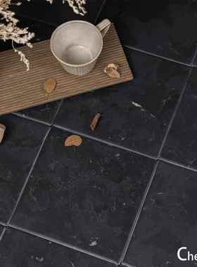 诧寂风哑光少林黑灰色莱姆石材方砖防滑地砖地铺石民宿别墅酒店