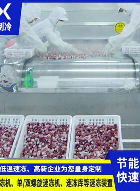 流态化隧道式速冻机 大型海产品蛤蜊速冻设备 全自动急速冷冻机