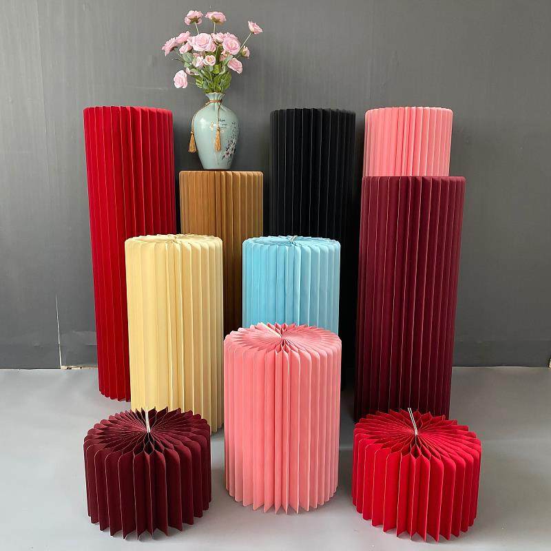 婚庆彩色折叠甜品台柱子罗马柱路引摆件圆柱立柱婚礼橱窗折纸装饰,节庆用品/礼品,甜品台装饰,淘宝优惠券,粉丝福利购,淘宝优惠卷
