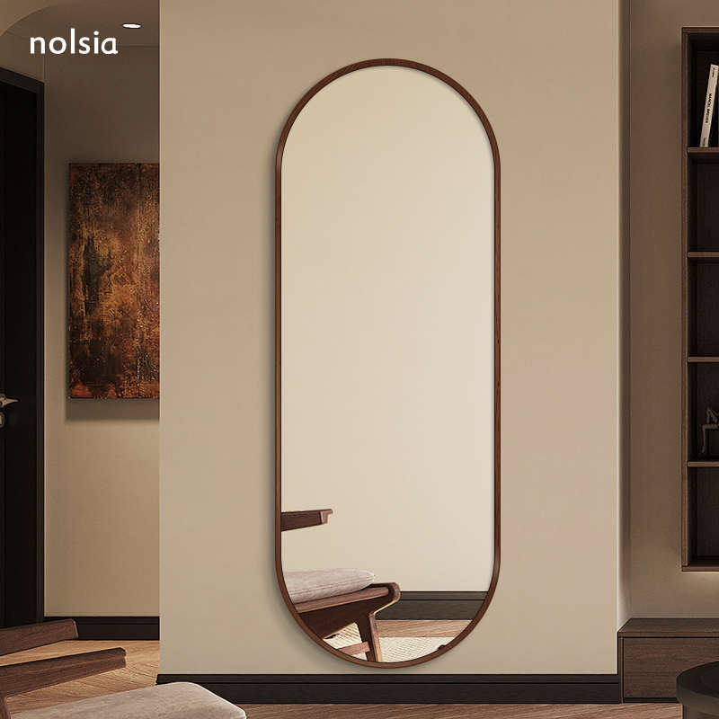 轻奢门后全身试衣镜壁挂式卧室家用异形落地大镜子贴墙挂墙穿衣镜