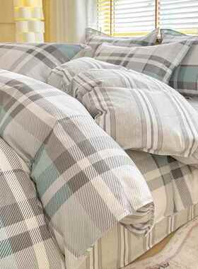 棉斜纹床上四罩JCF件套纯棉被套床单全春夏季单人宿舍被三件秋套1