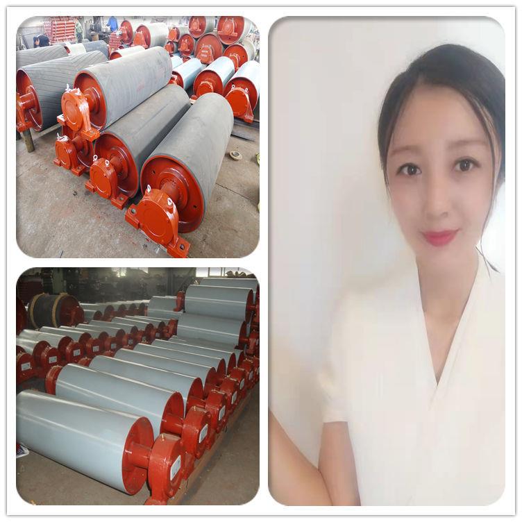 实体厂家批量供应 带宽500到1000皮带输送机包胶驱动传动滚筒矿用