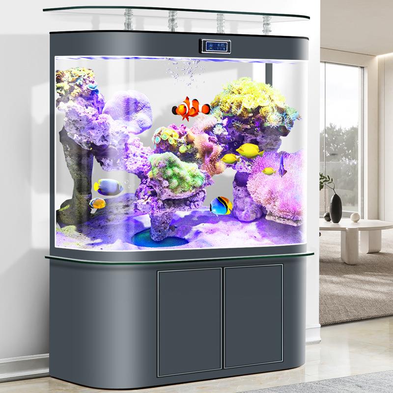 自循环生态底滤鱼缸客厅家用中大型落地轻奢免换水全套系统水族箱