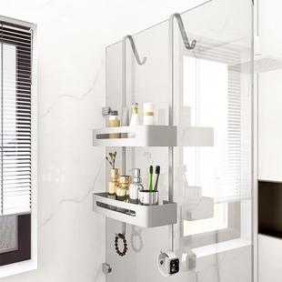 浴室F95H7J7S置物收架浴房洗手间孔不锈钢冲淋凉房挂篮免打卫生间