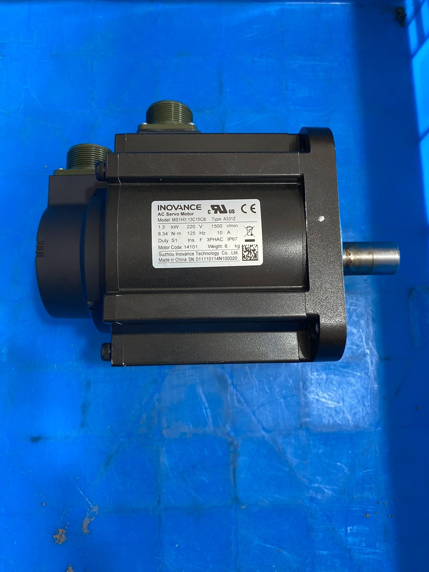 汇川伺服电机，型号MS1H3-13C15CB-A331Z，功